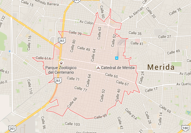 Mapa Centro de Mérida