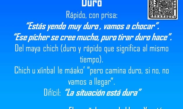 DURO: «ESTÁS YENDO MUY DURO»