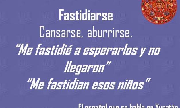 FASTIDIARSE: «ME FASTIDIAN ESOS NIÑOS»