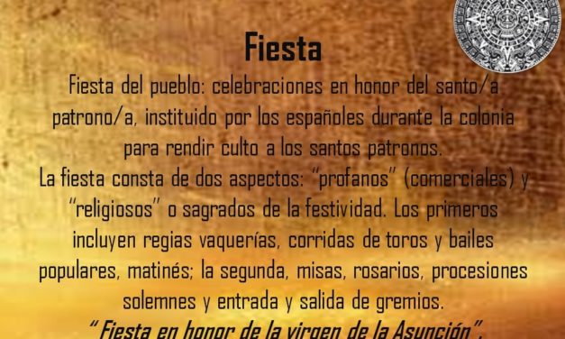 FIESTA: » FIESTA EN HONOR A LA VIRGEN DE LA ASUNCIÓN»