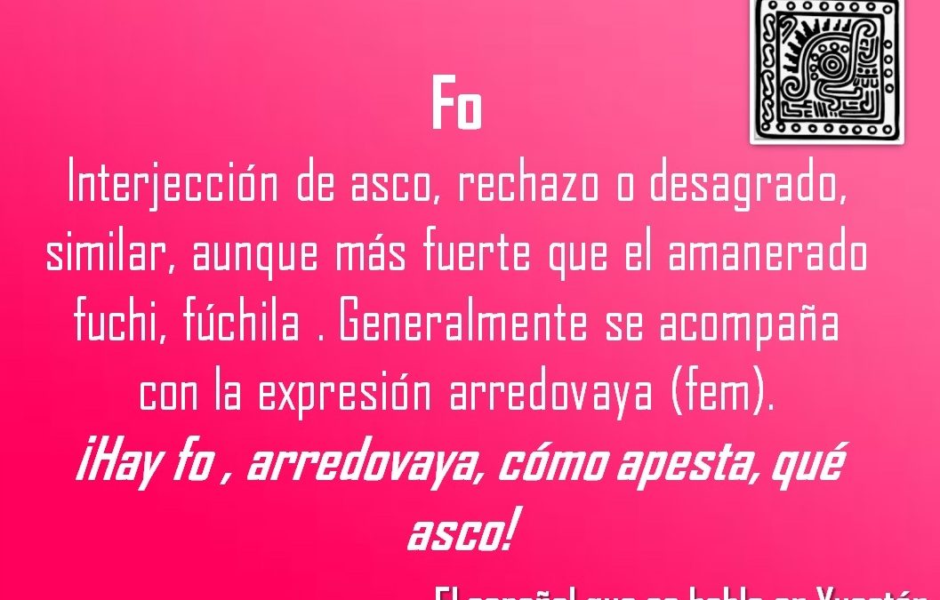 FO: ¡HAY FO, COMO APESTA, QUE ASCO!