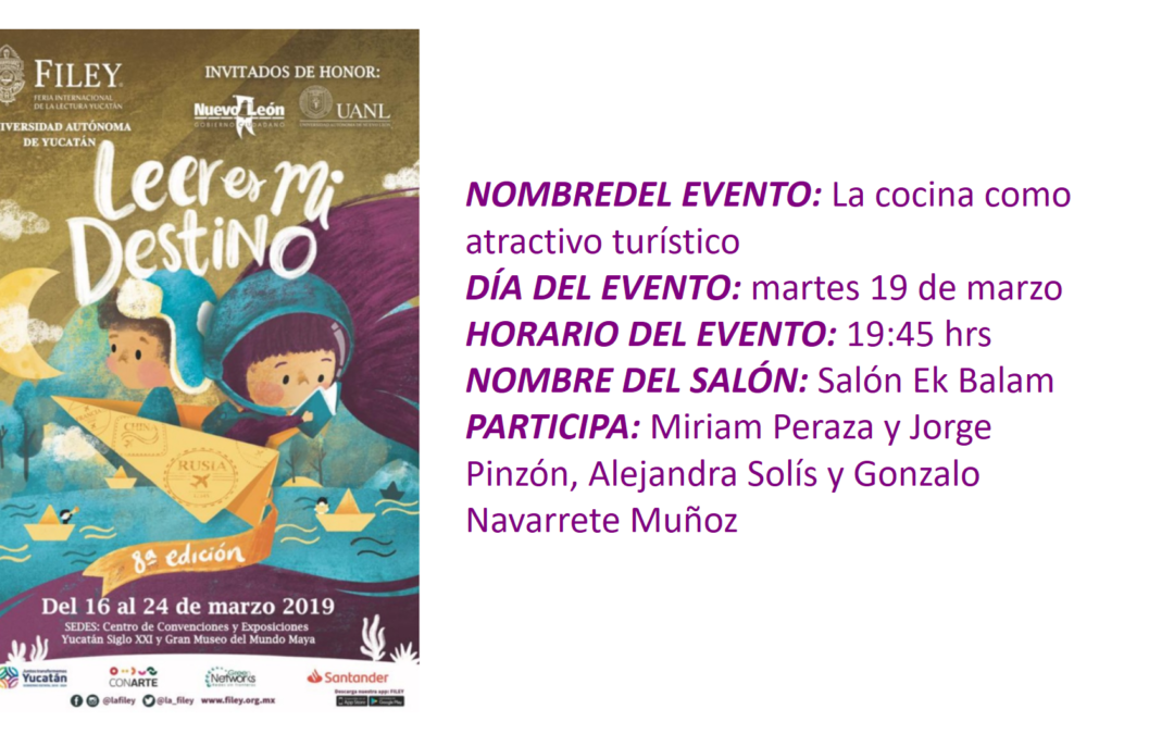 EVENTO FILEY 2019. «LA COCINA COMO ATRACTIVO TURÍSTICO»