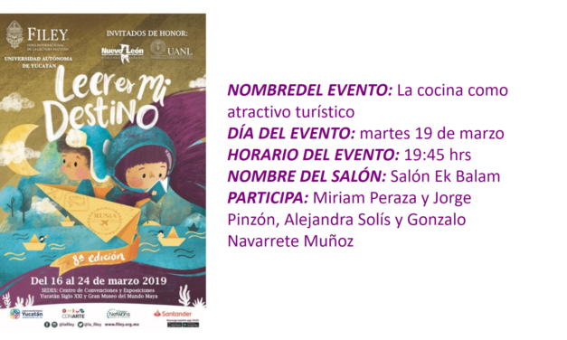 EVENTO FILEY 2019. «LA COCINA COMO ATRACTIVO TURÍSTICO»