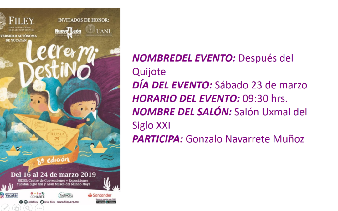 EVENTO FILEY 2019. «DESPUÉS DEL QUIJOTE»