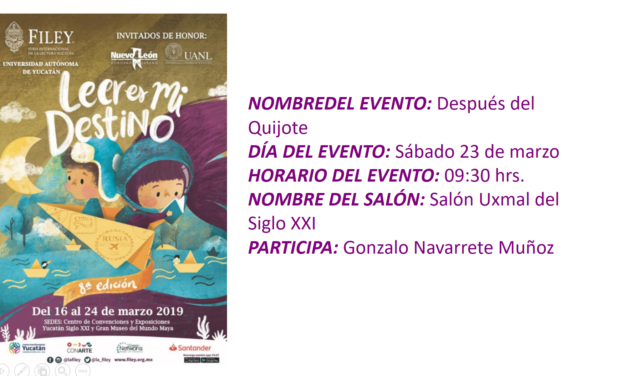 EVENTO FILEY 2019. «DESPUÉS DEL QUIJOTE»