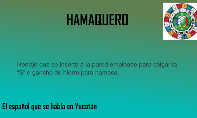 HAMAQUERO: «GANCHO DE HIERRO PARA HAMACA»