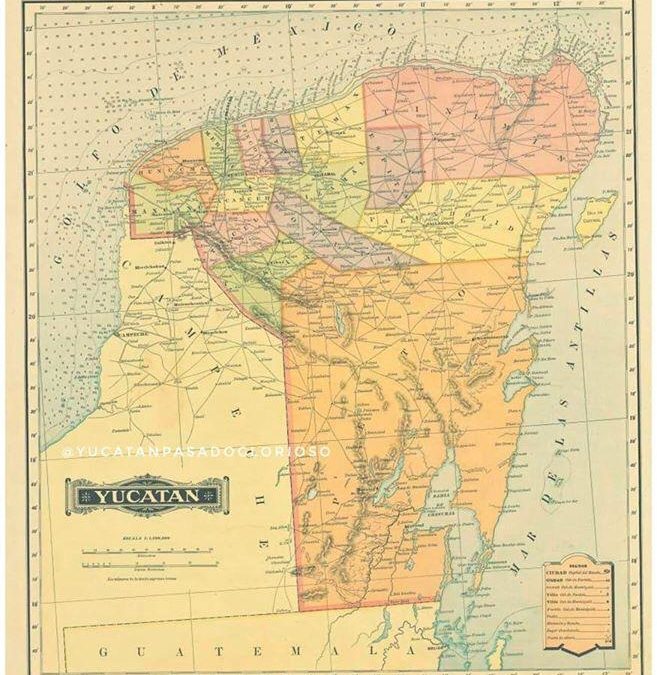MAPA DE YUCATÁN DE 1884