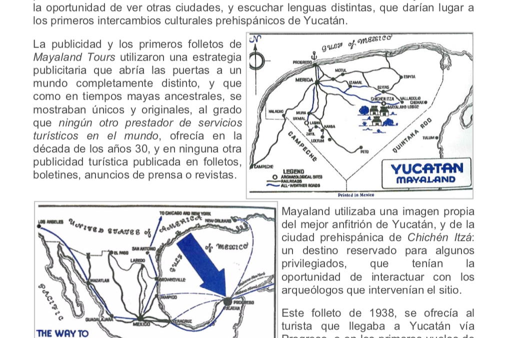 Primeros folletos de Mayaland Tours