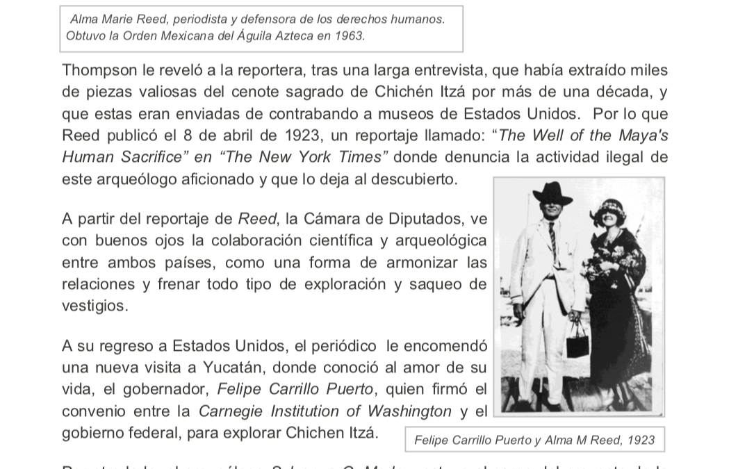 Alma Reed, Felipe Carrillo Puerto y The Chichén Itzá Project